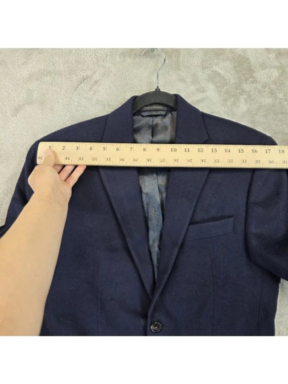 Lauren Ralph Lauren Blazer Mens 36S Blue Wool Silk Cashmere Sport Jacket Coat